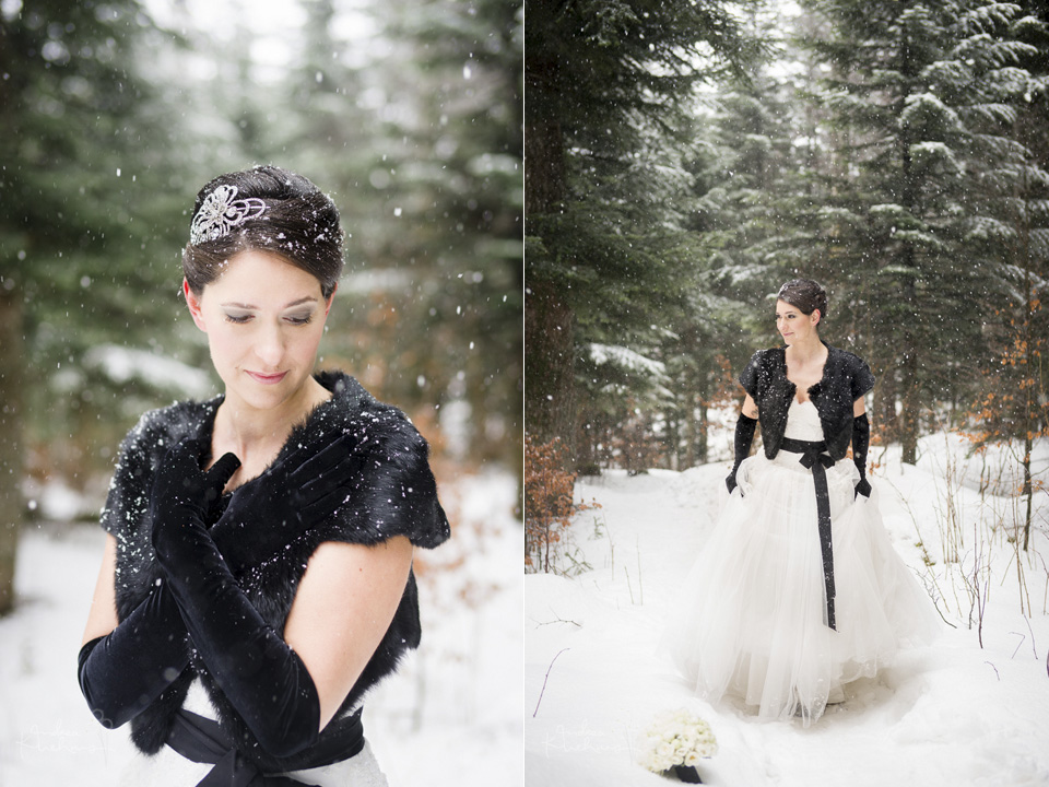 Winterbraut, Winter Hochzeit Schnee